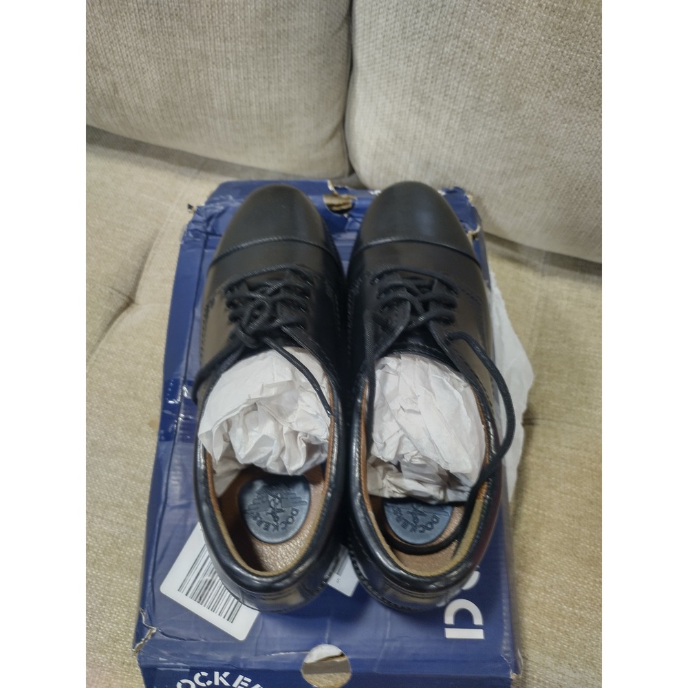 Dockers Gordon Mens Black Leather Cap Toe Oxford Dress Shoes 11 W 90-2214 - Picture 4 of 7